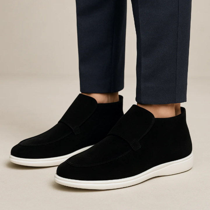 Freja Andersen | Herre klassisk stilren afslappet Slip On ruskind loafers