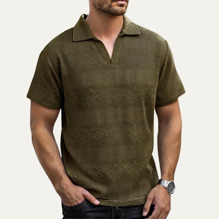 Maplewood Ridge herre V-hals åndbar strikket poloshirt