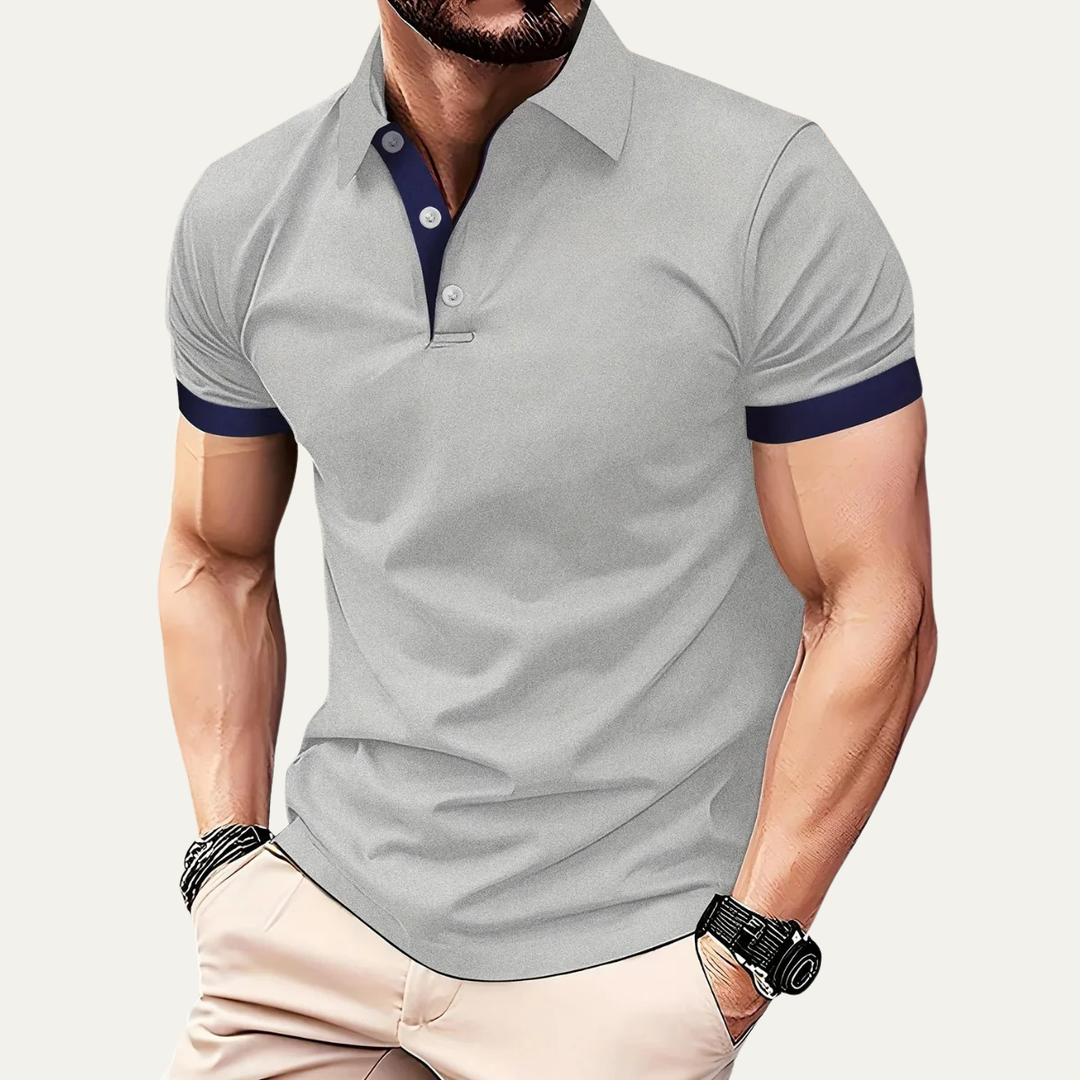 Cala Mariolu herre afslappet trykt golfpoloshirt