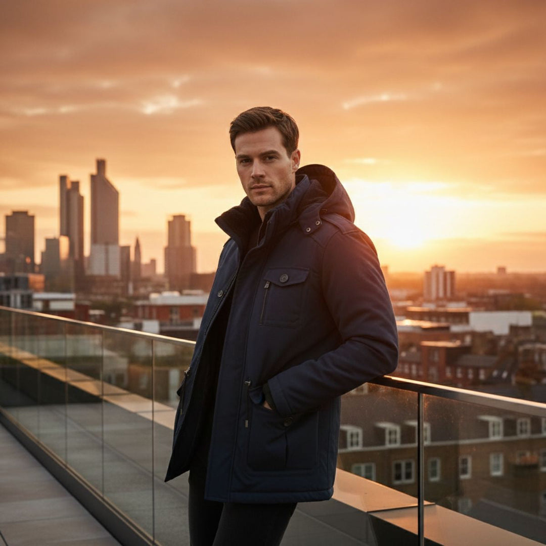 Freja Andersen | Herre Insulated vinter Parka jakke med Hood