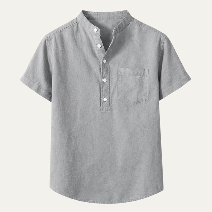 Piccadilly | Herre blød sommer Basic skjorte med Chest Pocket