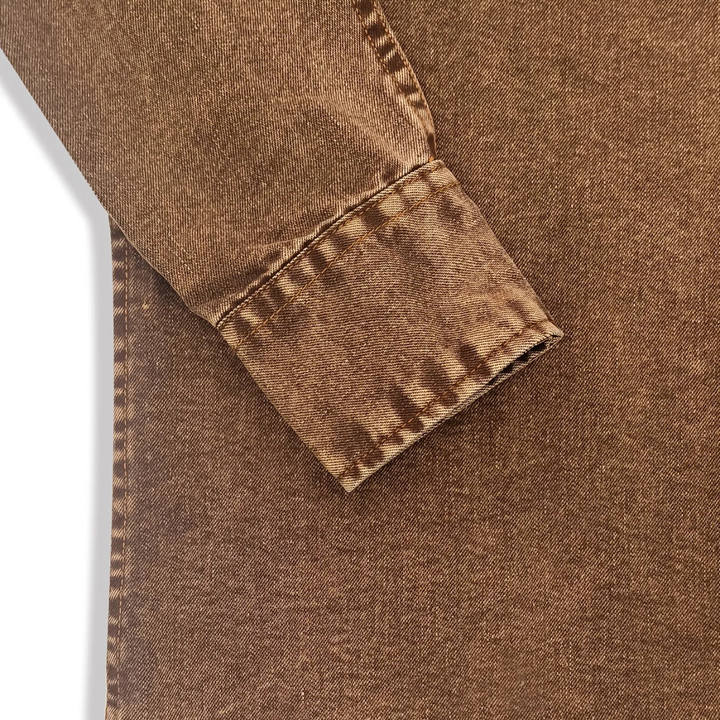 Freja Andersen | Herre brun vintage Washed denim skjorte