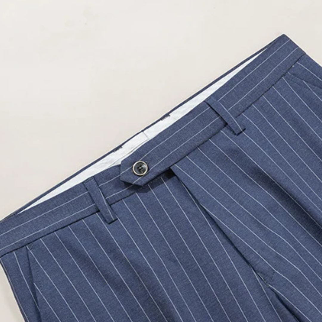 Freja Andersen | Herre klassisk Pinstripe jakkesæt - Elegant dobbeltknappet 2 Piece