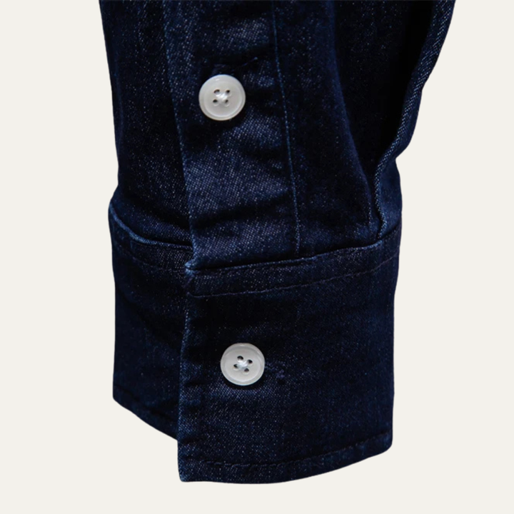 Crestfall Ridge herre slim fit denim skjorte med Double Pockets