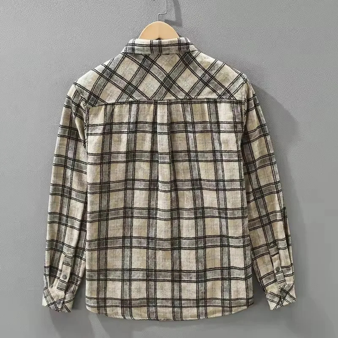 Southgate | Herre vintage Plaid Brushed bomuld skjorte