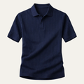 Freja Andersen | Herre stretch ribstrikket afslappet poloshirt