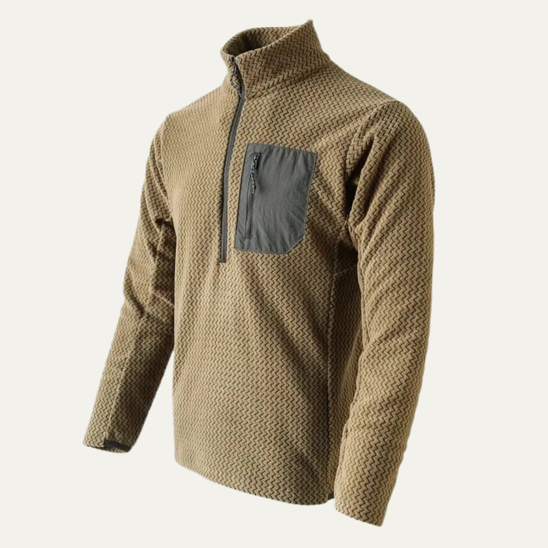 Freja Andersen | Herre halv lynlås fleecetrøje med Chest Pocket