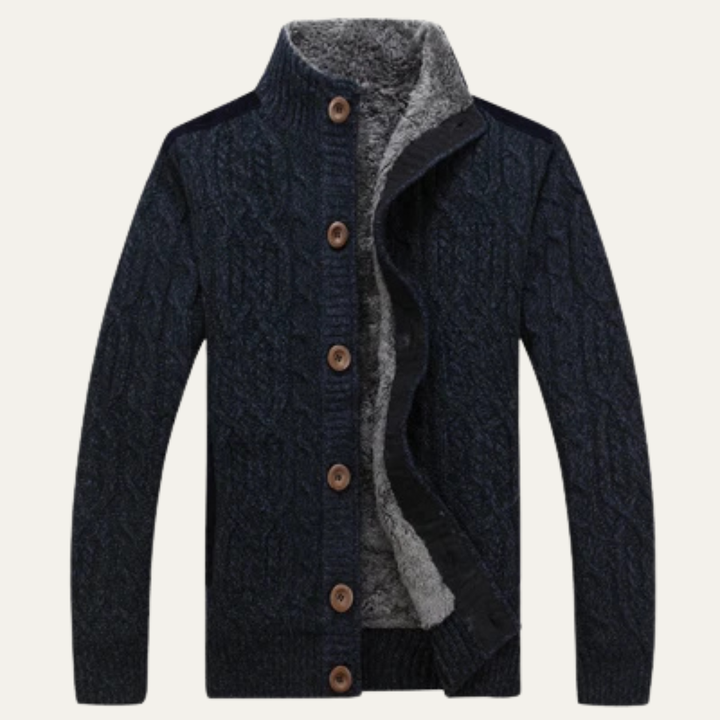 Ellington | Herre vinter Fleece cardigan - strikket uld strik Zip Up