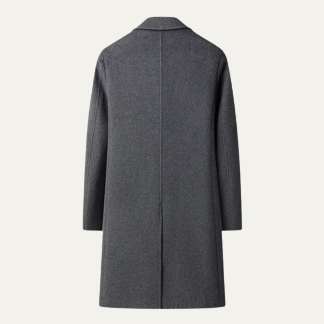 Freja Andersen | Herre lang uld dobbeltknappet vinter Overcoat