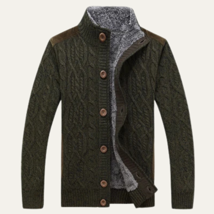Ellington | Herre vinter Fleece cardigan - strikket uld strik Zip Up