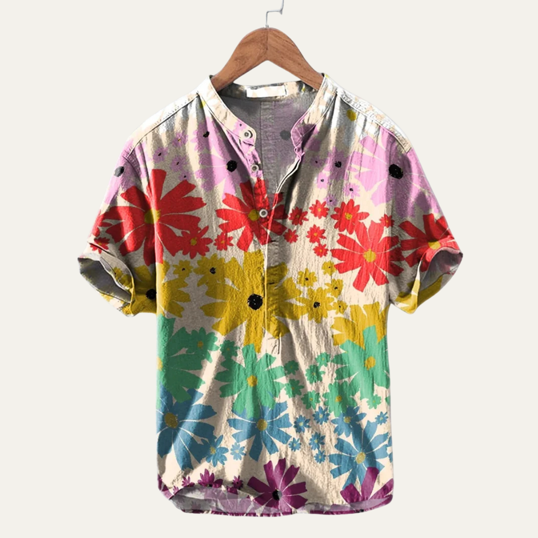 Willowcrest | Herre Hawaiian Tropical knaplukket sommer skjorte