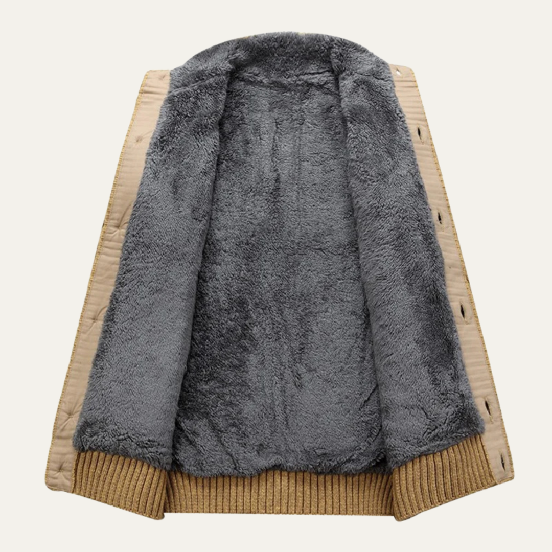 Ellington | Herre vinter Fleece cardigan - strikket uld strik Zip Up