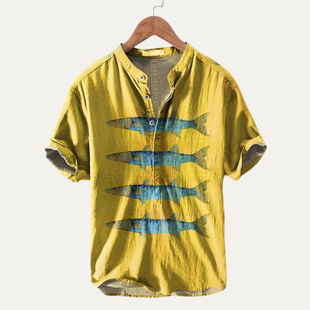 Willowcrest | Herre Hawaiian Tropical knaplukket sommer skjorte
