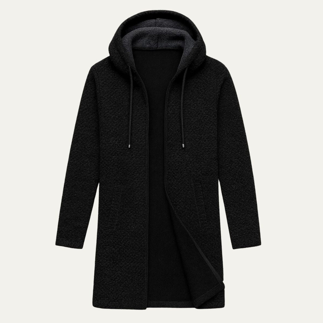 Copenhagen med hætte strik cardigan - herre Longline afslappet frakke