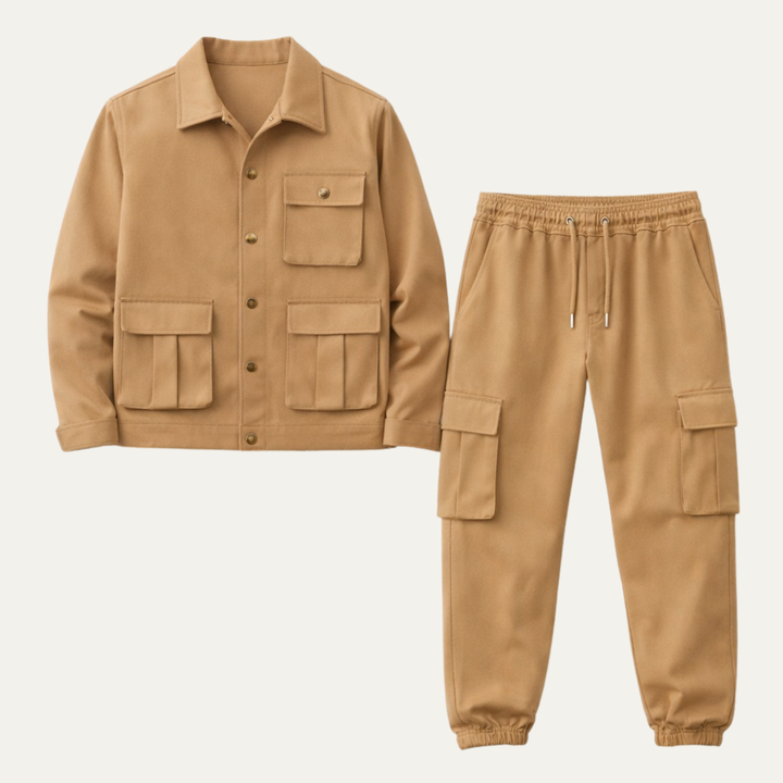 Freja Andersen | Herre trendy Utility Cargo sæt - jakke and bukser