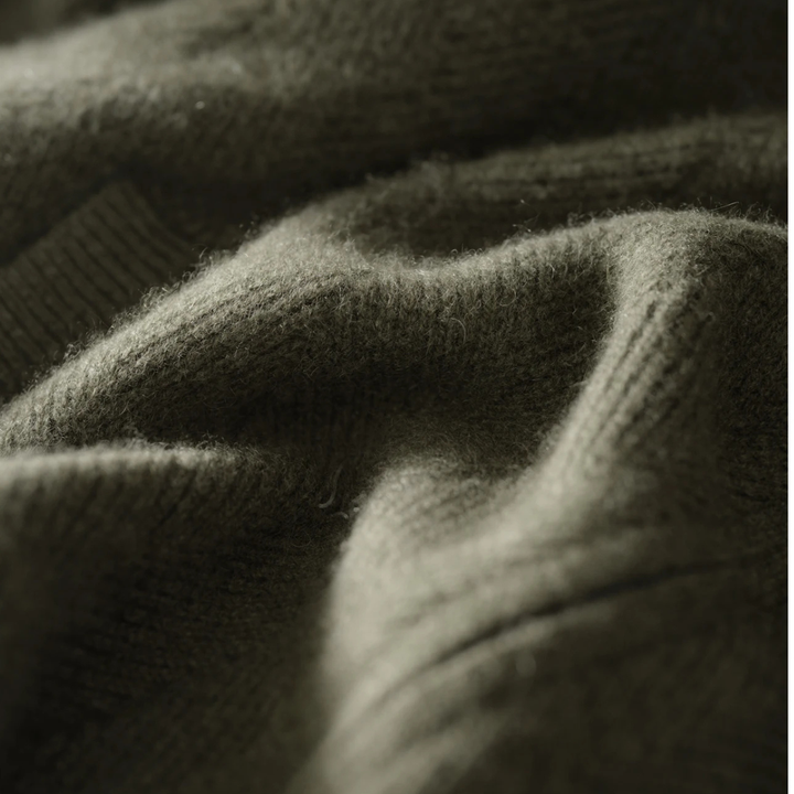 Highmoor kashmir trøje - herre 100% blød luksus uld strik cardigan