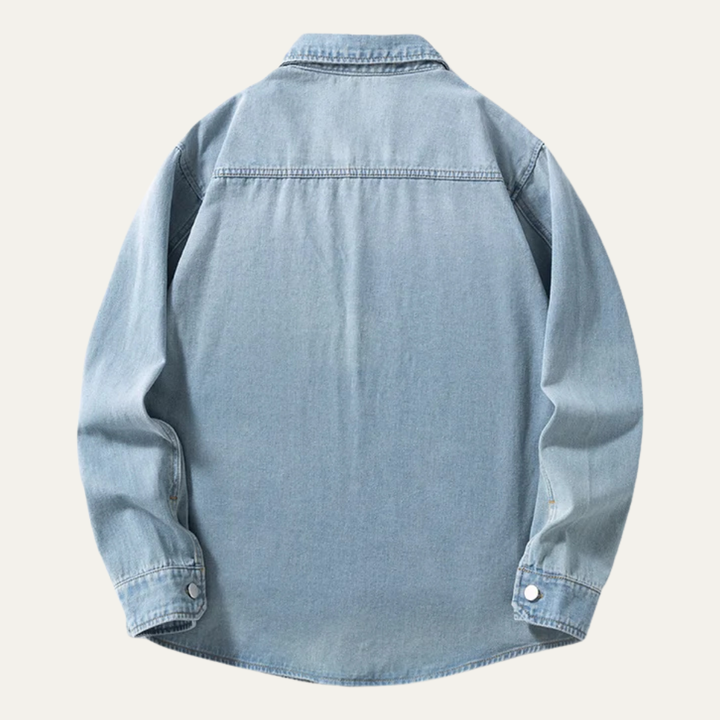 Meadowlark Hill herre vintage denim stilren skjorte