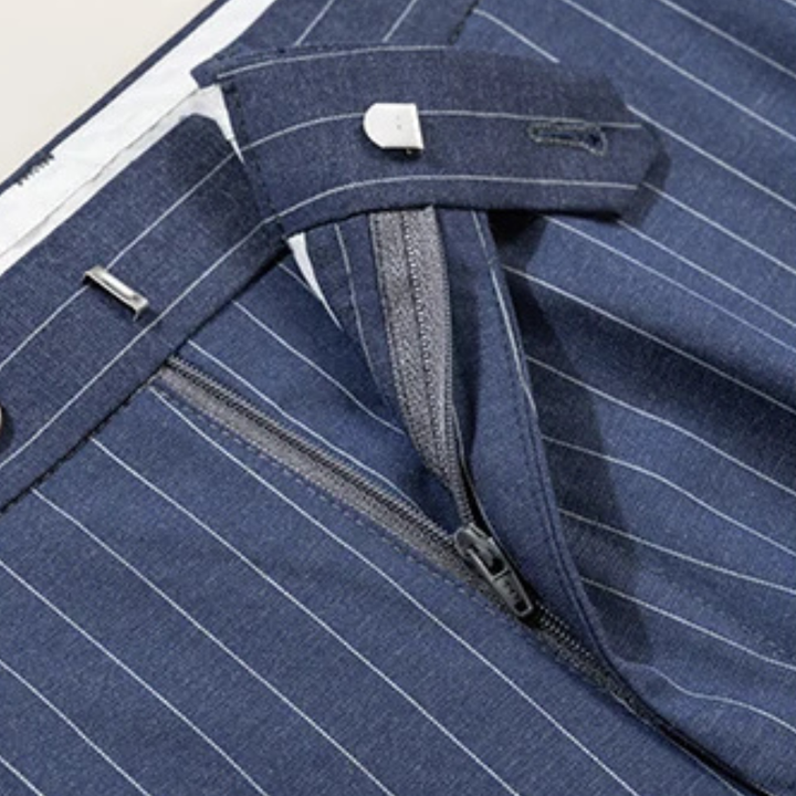 Freja Andersen | Herre klassisk Pinstripe jakkesæt - Elegant dobbeltknappet 2 Piece