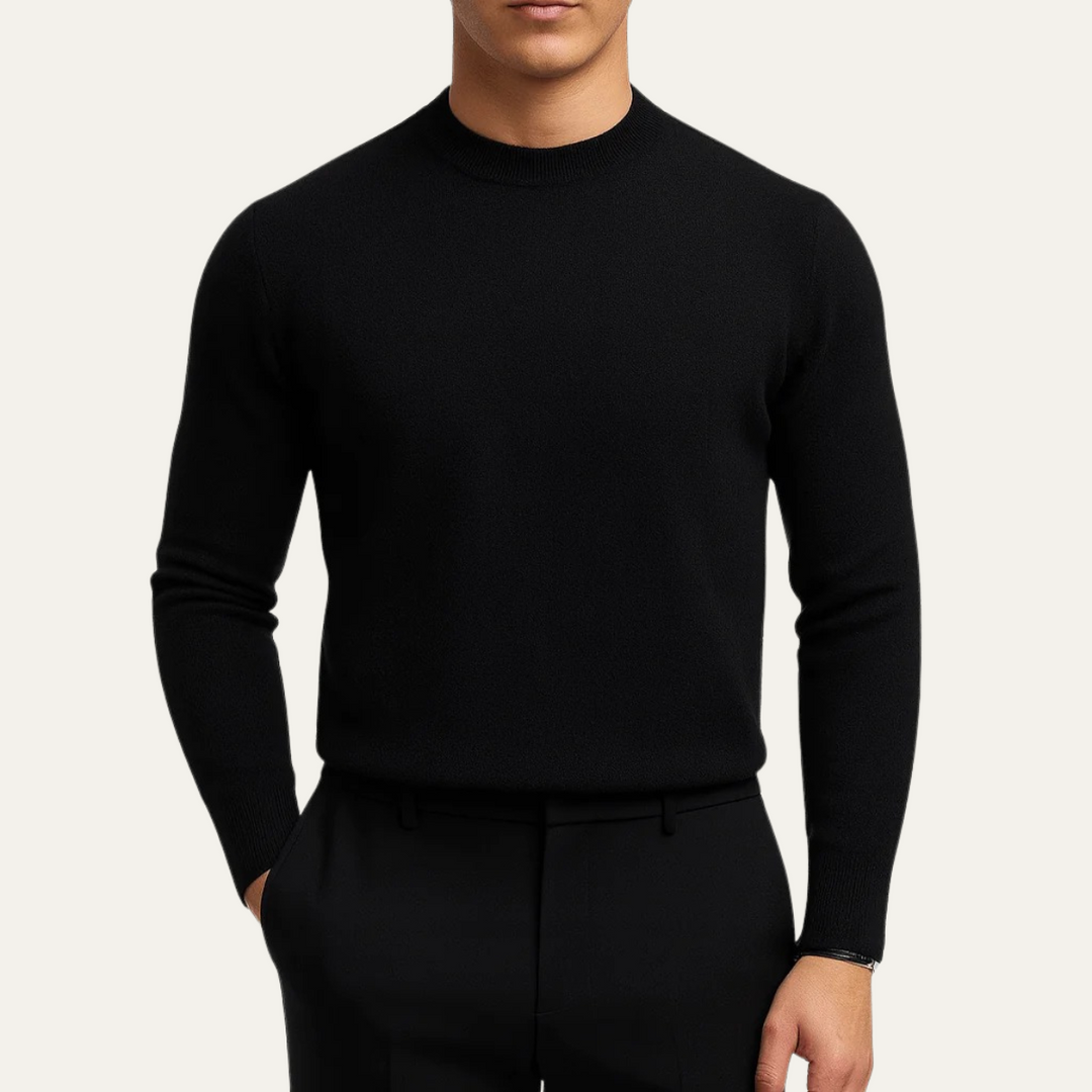 Freja Andersen | Herre slim fit strik rund hals trøje