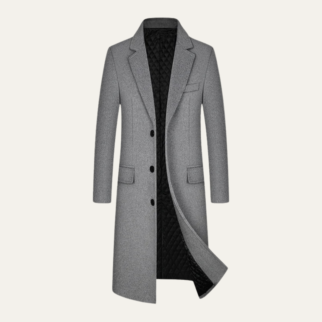 Freja Andersen | Herre vinter Woolen business trenchcoat