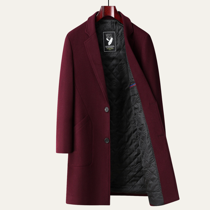 Freja Andersen | Herre Old Money klassisk uld Overcoat