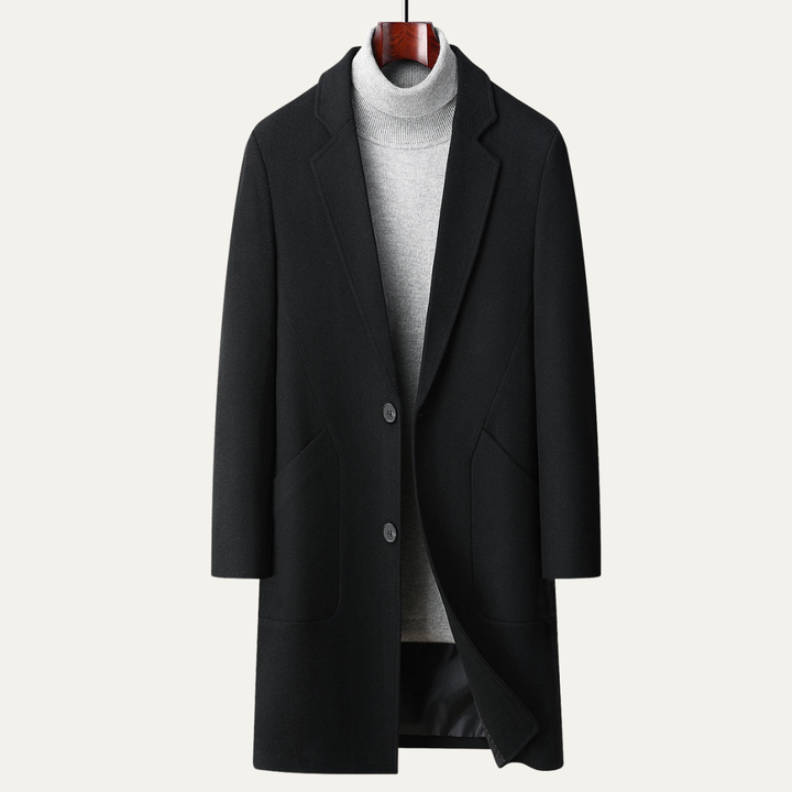 Freja Andersen | Herre Old Money klassisk uld Overcoat
