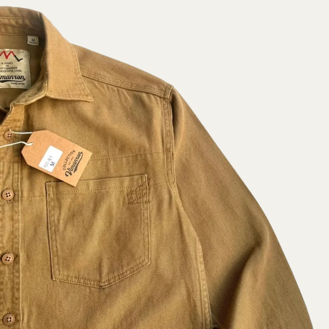 Freja Andersen | Herre bomuld Washed Canvas skjortejakke