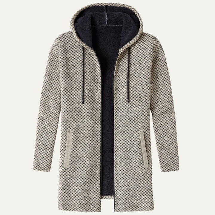 Copenhagen med hætte strik cardigan - herre Longline afslappet frakke