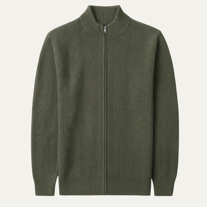 Highmoor kashmir trøje - herre 100% blød luksus uld strik cardigan
