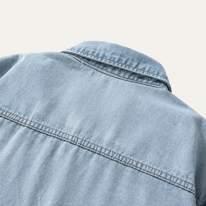 Meadowlark Hill herre vintage denim stilren skjorte