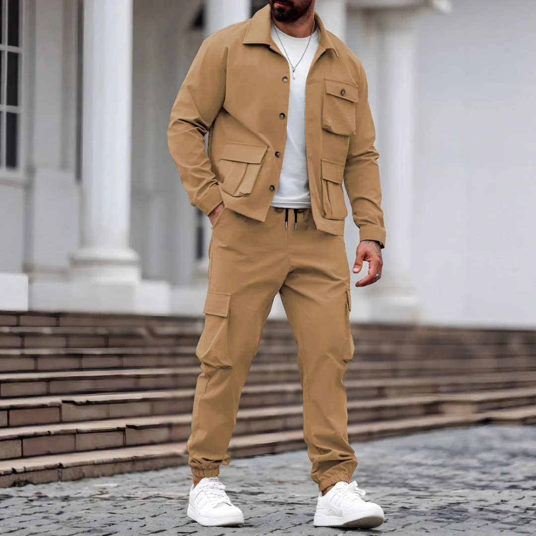 Freja Andersen | Herre trendy Utility Cargo sæt - jakke and bukser