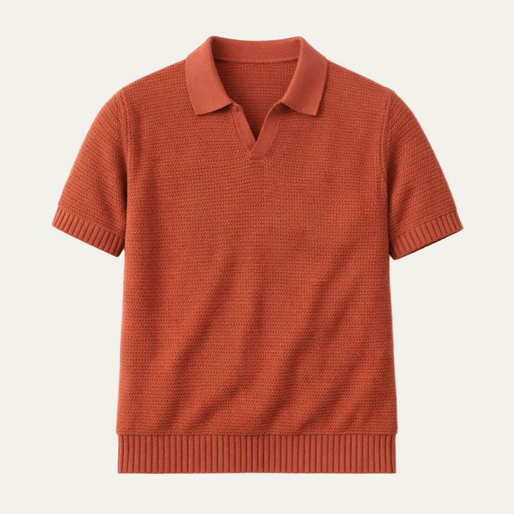 Como Centro herre luksus strikket V-hals åndbar poloshirt