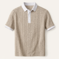 Glenfall Ridge herre ribstrikket afslappet poloshirt