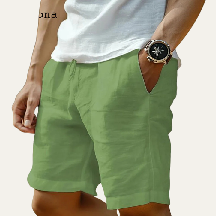 Glenmore Lane herre Elastic Waist hør shorts med lommer