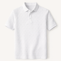 Willowcrest Hill herre hvid tekstureret elegant poloshirt