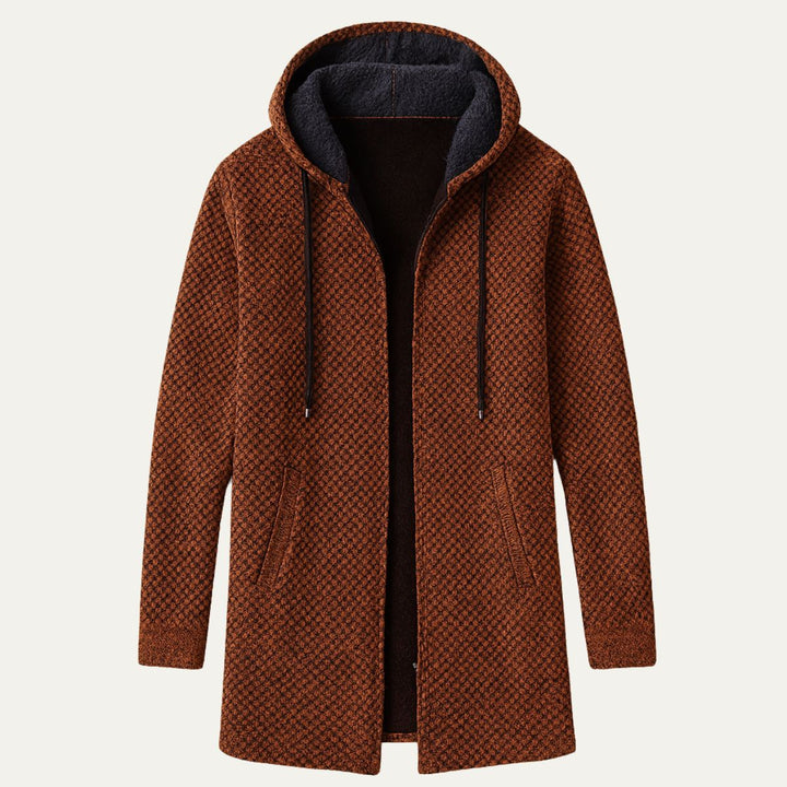 Copenhagen med hætte strik cardigan - herre Longline afslappet frakke