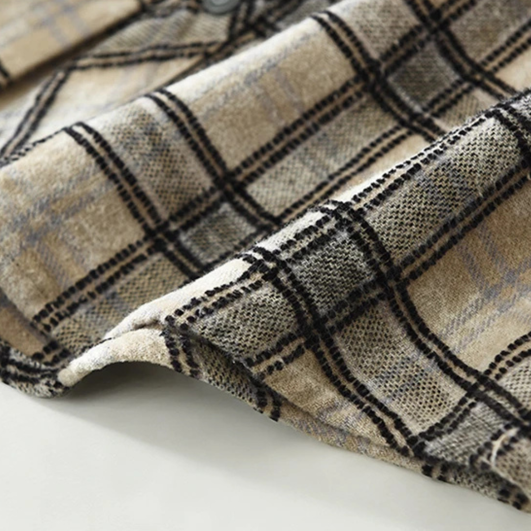 Southgate | Herre vintage Plaid Brushed bomuld skjorte