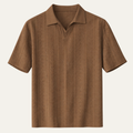 Freja Andersen | Herre tekstureret strik poloshirt