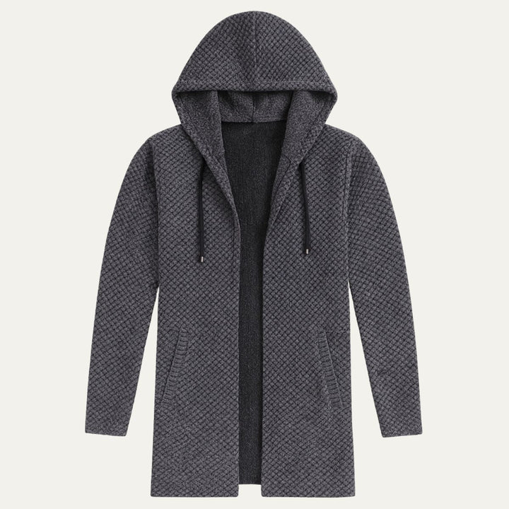 Copenhagen med hætte strik cardigan - herre Longline afslappet frakke
