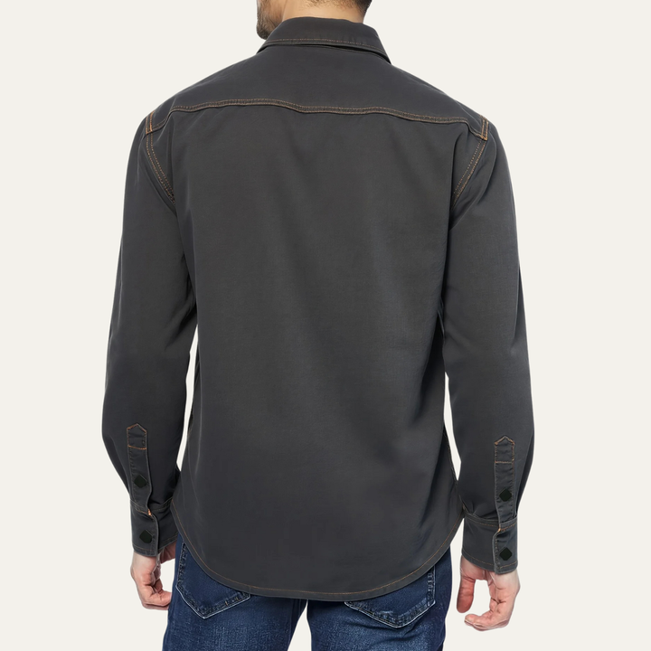 Glenwood Court herre vintage mørkegrå denim skjorte