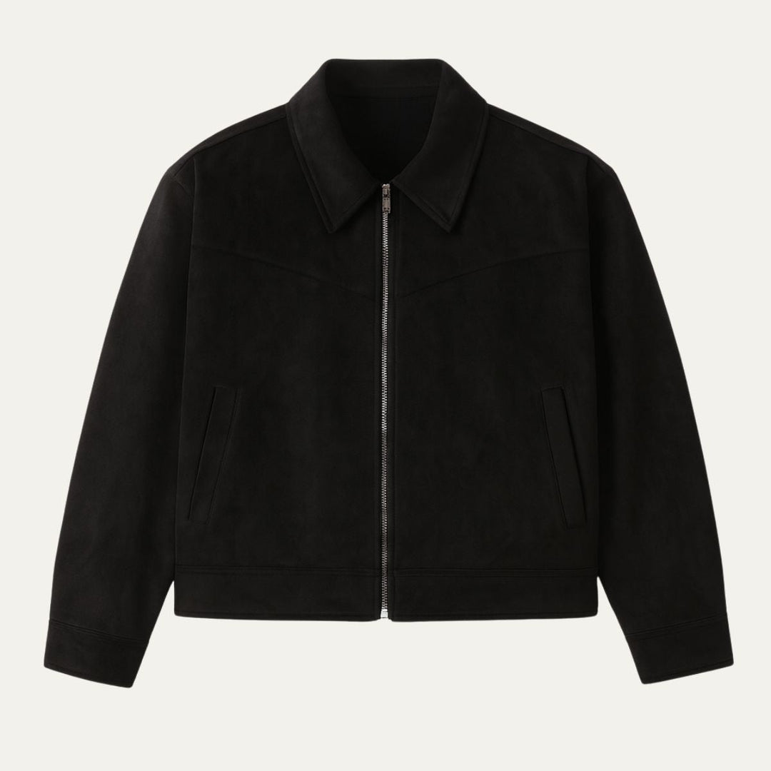 Madrid ruskind læder jakke - herre klassisk bomber Style
