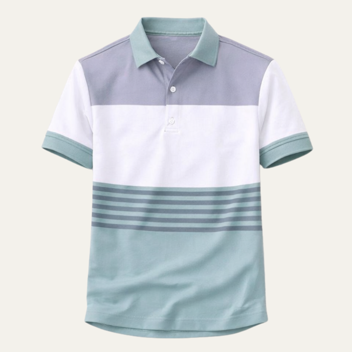 Freja Andersen | Herre afslappet farveblok sommer poloshirt