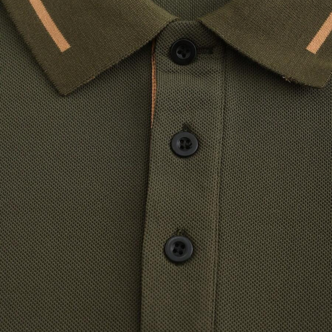 Meadowcrest Ridge herre poloshirt med Contrast Trim - militærgrøn