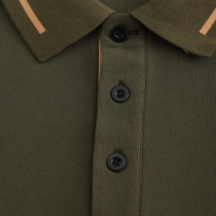 Meadowcrest Ridge herre poloshirt med Contrast Trim - militærgrøn