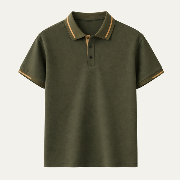 Meadowcrest Ridge herre poloshirt med Contrast Trim - militærgrøn