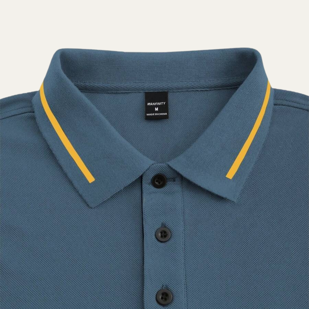 Meadowcrest Ridge herre poloshirt med Contrast Trim - blå