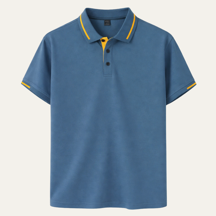 Meadowcrest Ridge herre poloshirt med Contrast Trim - blå