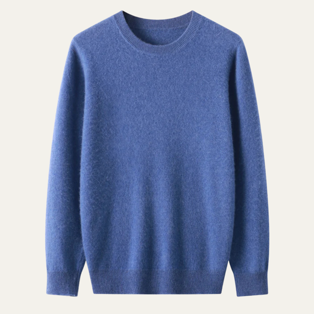 Freja Andersen | Herre afslappet merino uld O Neck vinter trøje