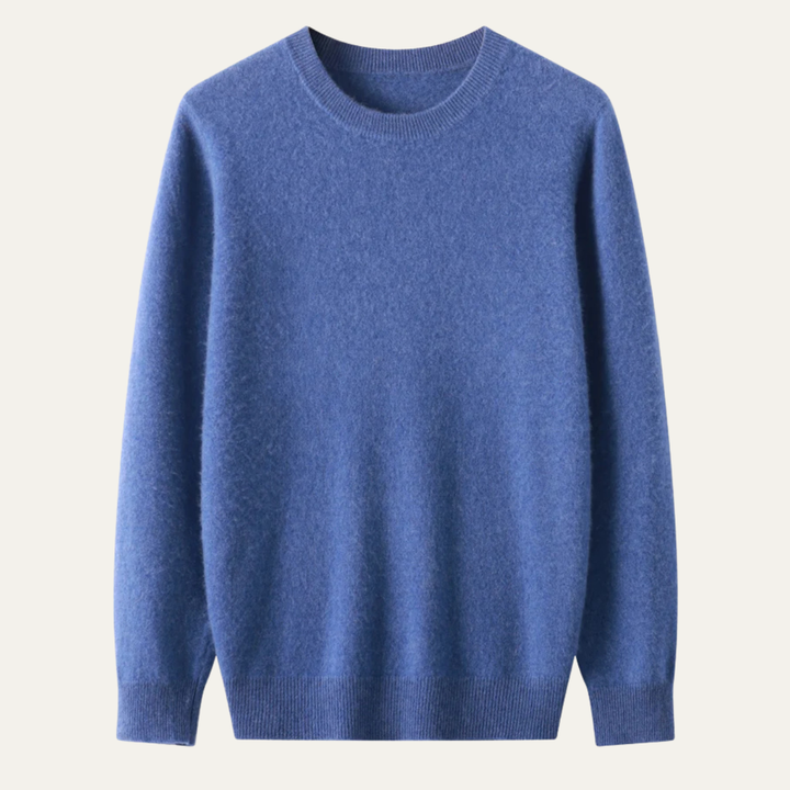 Freja Andersen | Herre afslappet merino uld O Neck vinter trøje