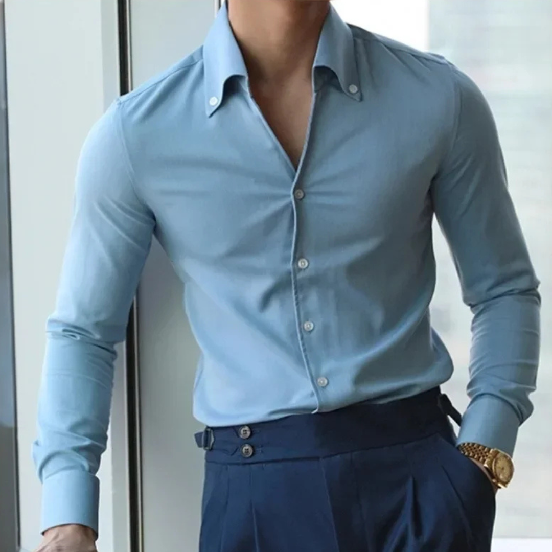 Oakwood Park herre krave slim fit Wrinkle Free afslappet skjorte